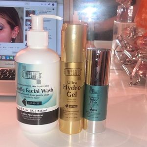 Glymed face wash,moisturizer,and elixir